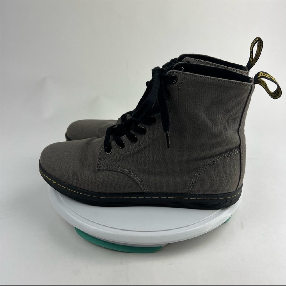 Like New Dr. Martens Alfie Airwave Canvas Gray Boots - Menβs 10 - Womenβs 11 - Picture 4 of 8